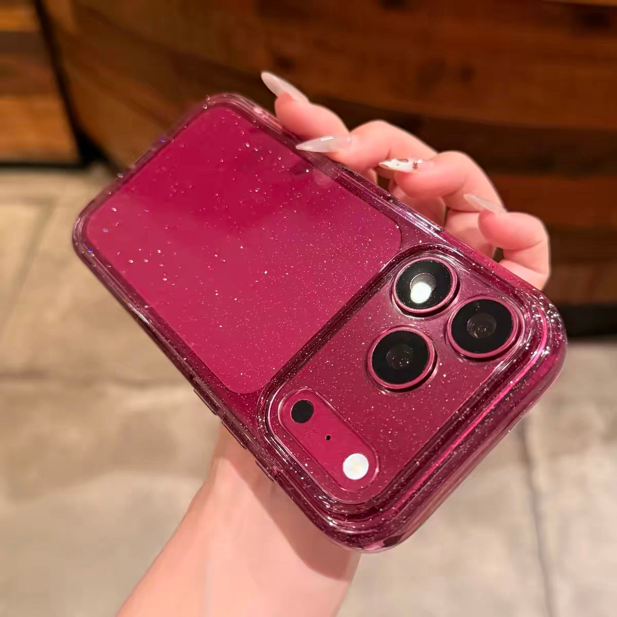 Luxury Translucent Glitter Acrylic Phone Case