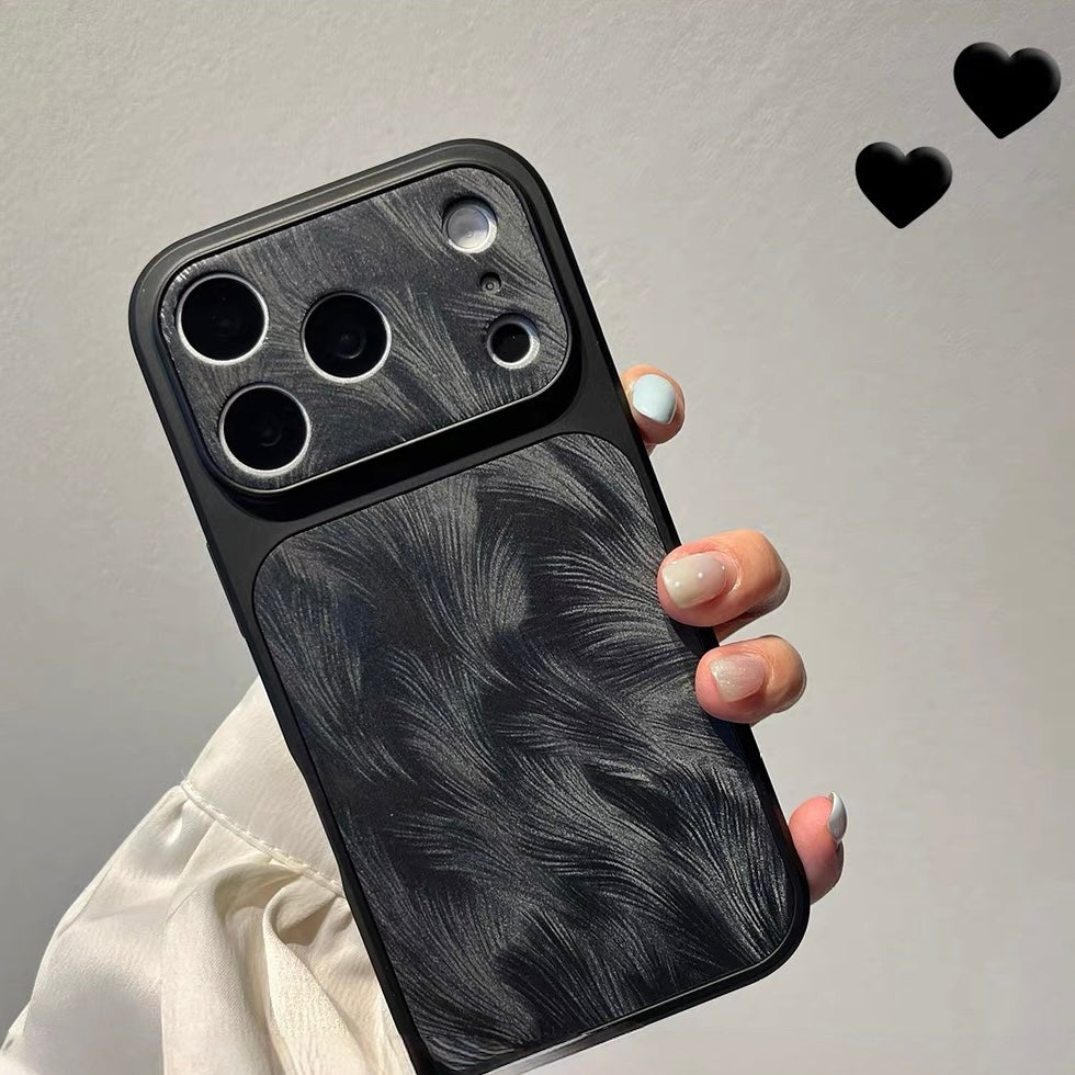 Feather Pattern Leather Case for iPhone with Soft Inner Lining