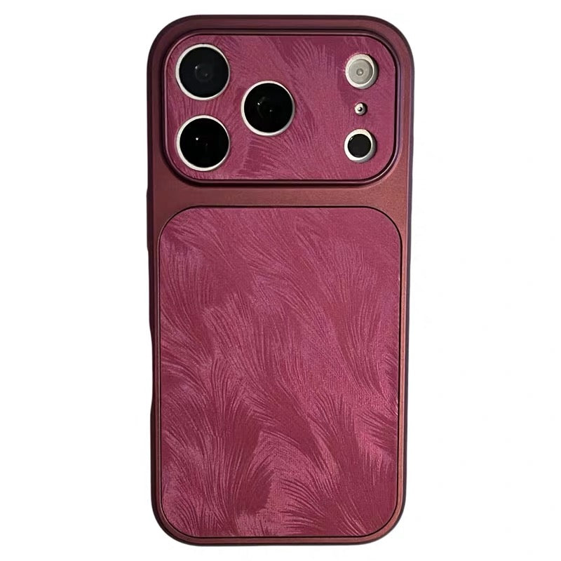 Feather Pattern Leather Case for iPhone with Soft Inner Lining