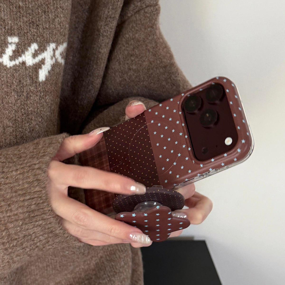 Brown Star iPhone Case