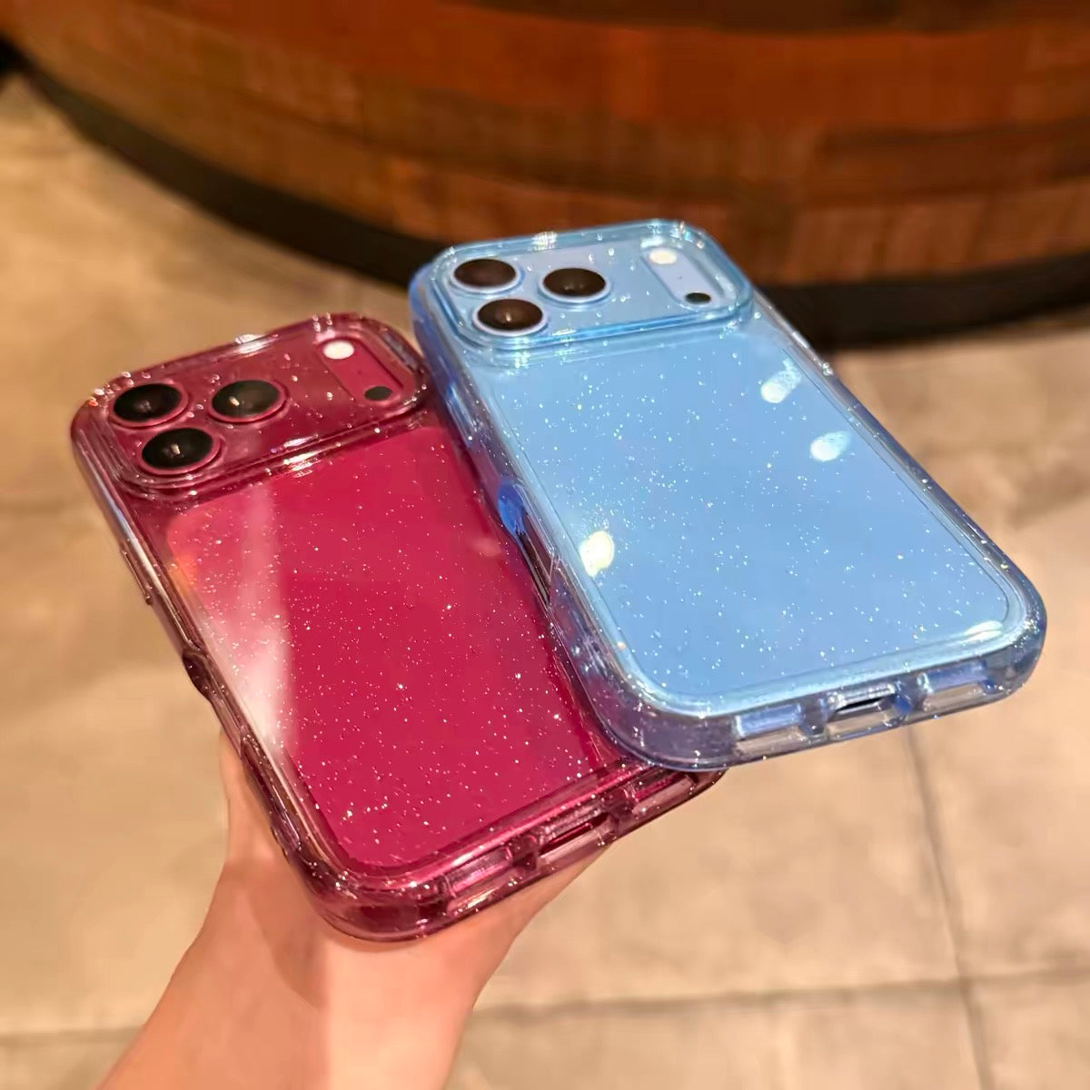 Luxury Translucent Glitter Acrylic Phone Case