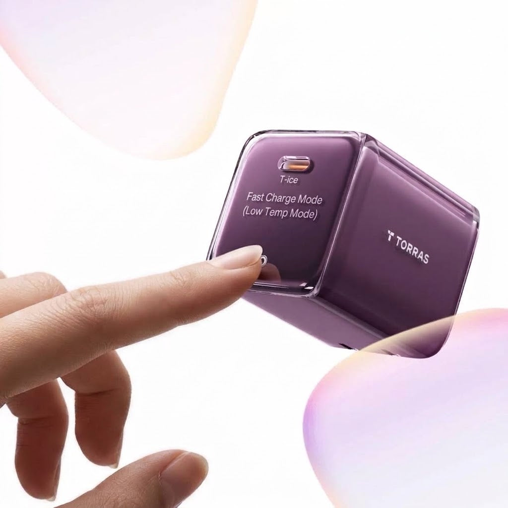 60W Fast Charger with Smart LED Display for iPhone & Type-C Devices