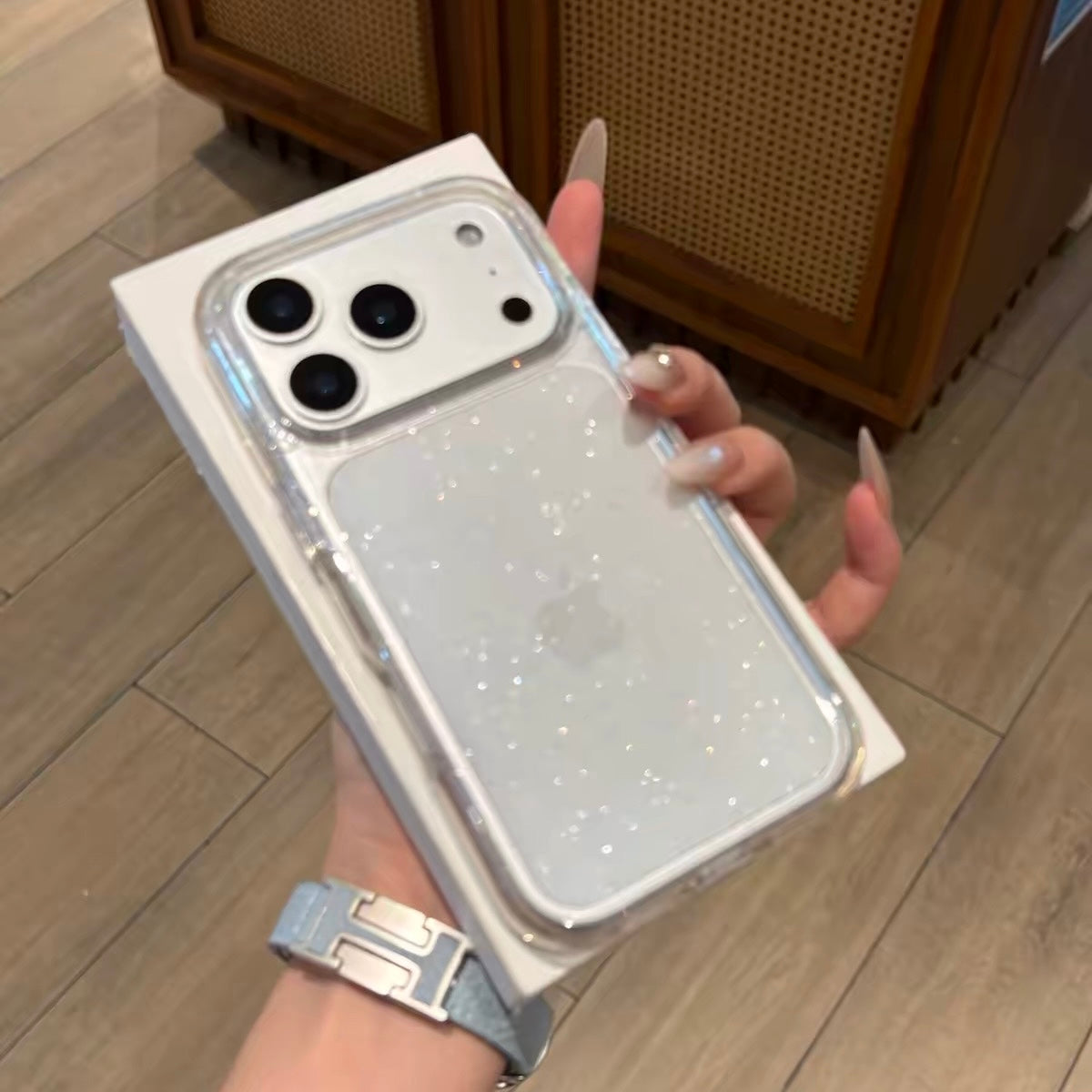 Sparkle Transparent Glitter Clear Protective Case for iPhone