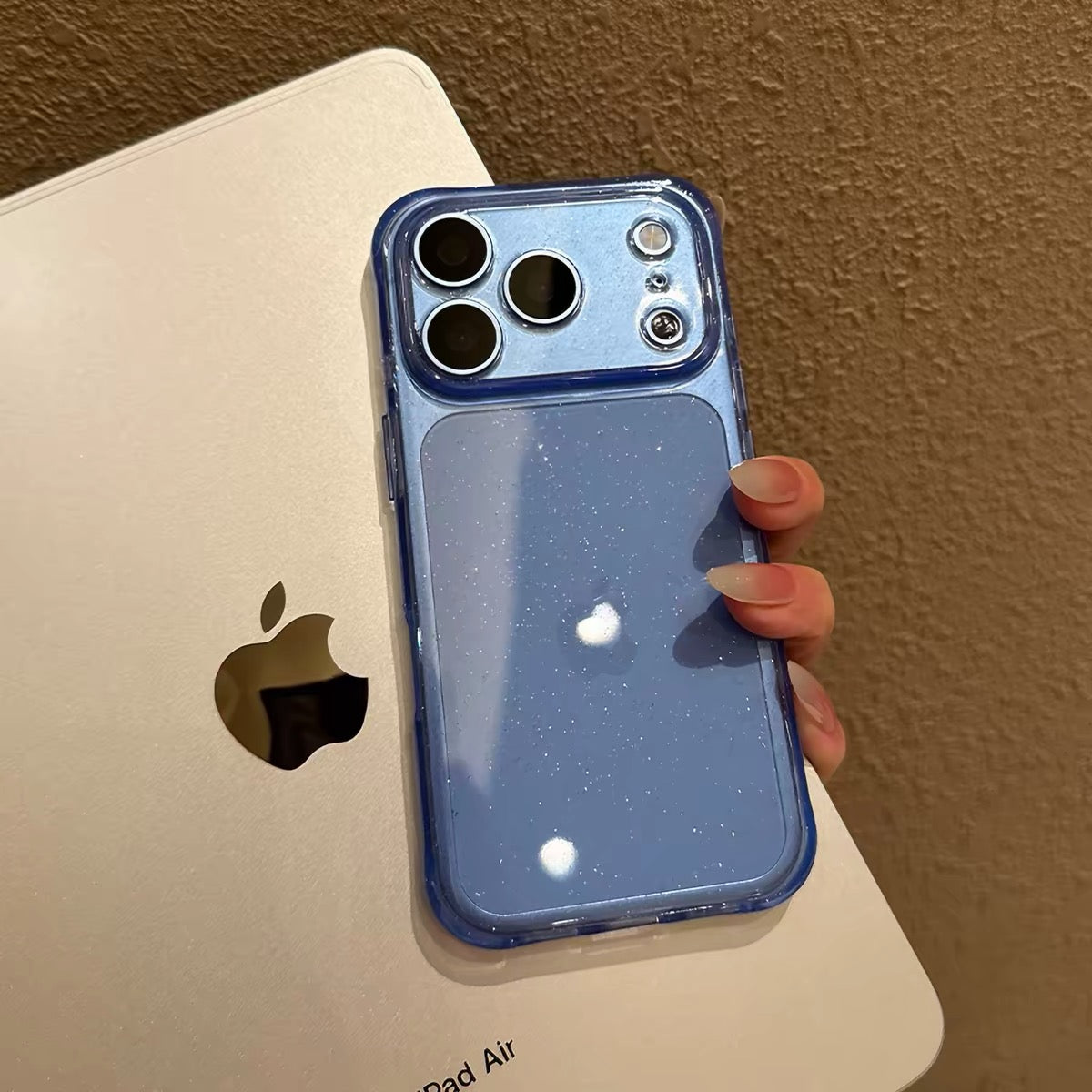 Luxury Glitter Clear Phone Case with Acrylic Backplate – Sparkle
