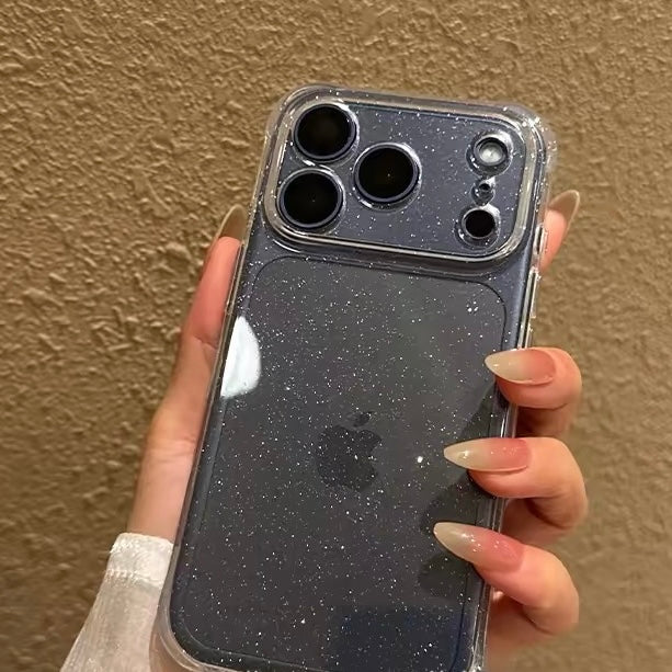 Luxury Glitter Clear Phone Case with Acrylic Backplate – Sparkle