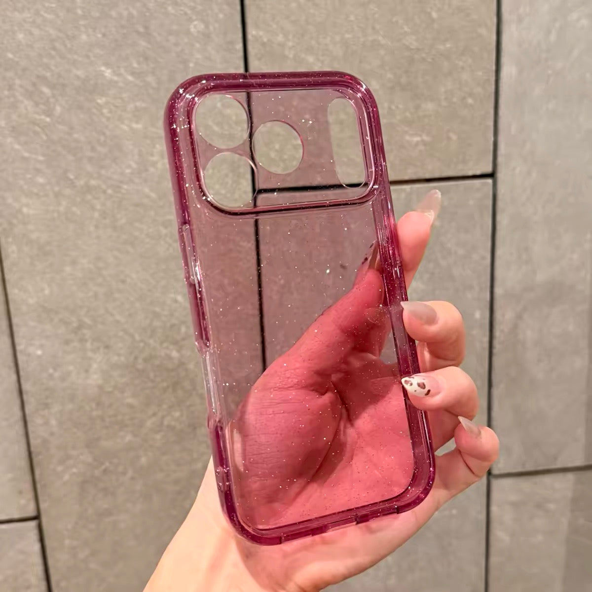 Luxury Translucent Glitter Acrylic Phone Case